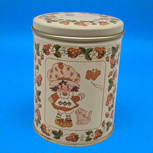 Vintage Strawberry Shortcake & Cat Custard Cookie Tin - 1981 American Greetings - Picture 6 of 13